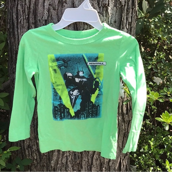 Oshkosh B’Gosh Green Long Sleeves Tee Meanwhile…Robot City Invader Alien 6 - Picture 8 of 10